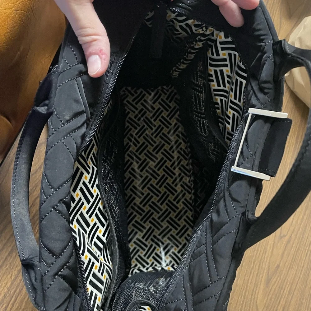 Vera Bradley Black Quilted Diaper Bag - Picture 3 of 4